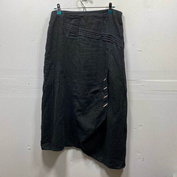 Animale Linen Asymmetrical Midi Skirt Size 12 - Picture 1 of 7